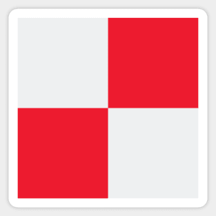 Sunderland Red and White Checkered Fan Flag Sticker